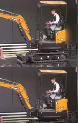 王一博開(kāi)挖掘機(jī) 鏟斗里還坐著一個(gè)小男孩
